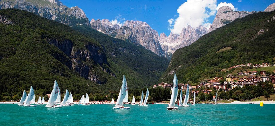 watersport zeilen molveno trentino italië